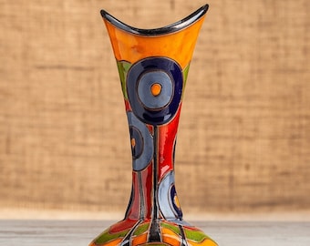 Vase en poterie unique, vase à fleurs en céramique et poterie, vase bouteille mince, décoration d'intérieur, vase moderne, vase en céramique fait main