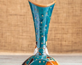 Vase à fleurs unique, Vase en poterie, Décoration intérieure, Vase avec chat, Vase moderne, Cadeau pour les amoureux des chats, Vase Ikebana, Vase à fleurs fraîches, Cadeau d’hôtesse