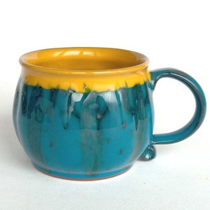 Keramiktassen, Keramikkaffeetasse, Handgemachte Tassen, Teetasse, Steinguttasse, Blaue Tasse, Teetasse, Kaffeeliebhaber Tasse, Handgemachte Kaffeetasse, Große Tasse