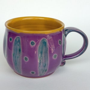 Pottery purple cup, Coffee cup handmade, Purple  mug, Coffee cup, Pottery cup handmade, Big coffee mug, Ceramic handmade mug, Tea cup