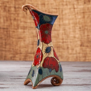 Small ceramic vase, Handmade pottery vase, Flower vase, Ceramic vase, Modern vase, Home decor, Ikebana vase, Unique pottery vase, Gift vase