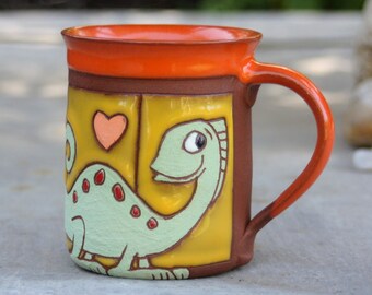 Ceramic mug, Dinosaur mug, Coffee mug handmade, Pottery mugs, Christmas kids mug, Pottery mug handmade, Mugs pottery, Unique coffee mugs