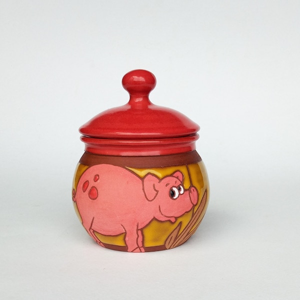 Pottery sugar bowl, Funny sugar box, Funny candy box, Sugar bowl, Handmade sugar box, Tea accessories, Pottery sugar caddy