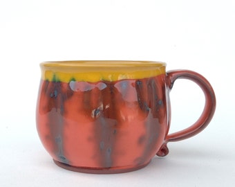 Coffee cup handmade, Ceramic tea mug, Coffee cup, Pottery cup handmade, Big coffee mug