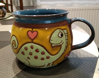 Pottery mug, Pottery handmade mug, Kids mug, Handmade coffee mug, Art pottery, Teacup, Coffee lover mug