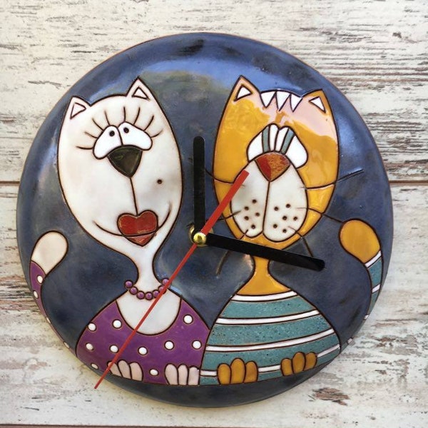 Cat Wall Clock - Etsy