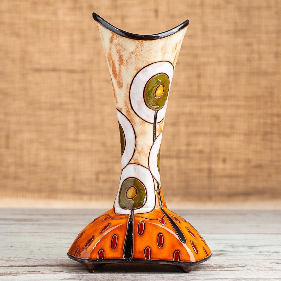 Flower Vase, Slim Vase, Handmade Pottery Vase, Ceramic Flower Vase