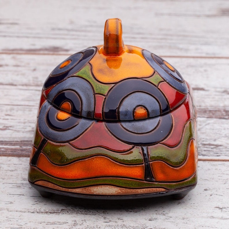 Handmade Ceramic Jewelry Box With Lid Pottery Storage Jar Etsy