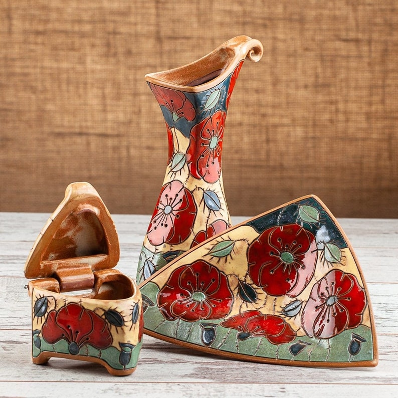 Unique Pottery Set Ceramics and Pottery Wedding Gift Etsy
