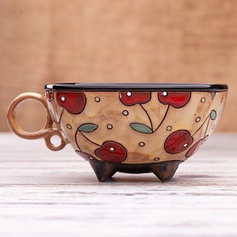 Tea Cup Handmade Pottery Tea Cup Ceramic Cup Modern Coffee Etsy