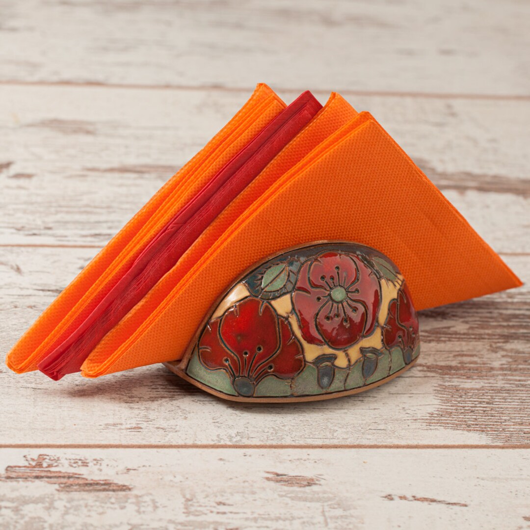 Ceramic Napkin Holder Pottery Napkin Holder Handmade Etsy