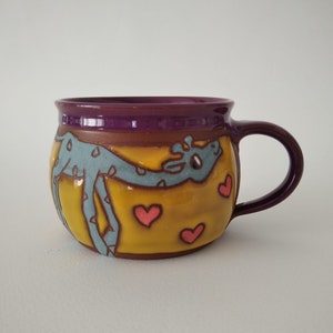 Taza de café de cerámica, Taza única, Taza de animales, Taza de jirafa, Taza de té, Taza para niños, Taza hecha a mano, Taza de té, Taza de café, Taza única, Taza de gres