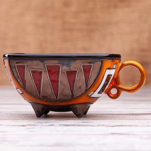 Kaffeetasse, Teetasse, Keramikbecher, handgemachter Becher, handgemachte Keramikbecher, süße Keramiktasse, Teebecher, Keramikbecher, Keramikgeschenk, Teetasse