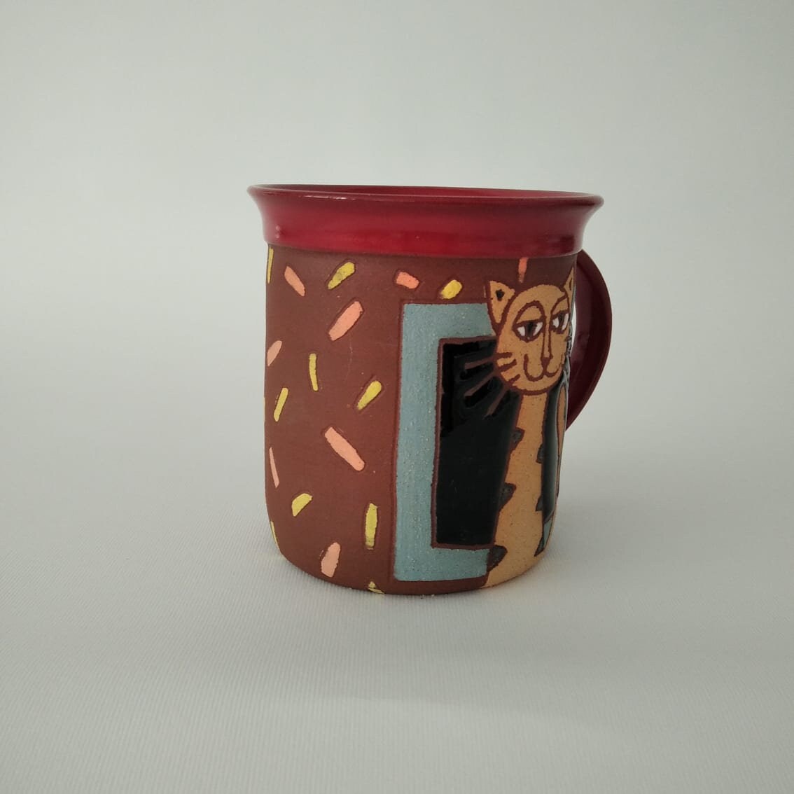 Cats Lover Gift Coffee Mug Pottery Cat Mug Coffee Cat Mug Etsy