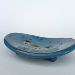 Ceramic soap dish, Bathroom accessory, Soap holder, Soap dish with drain, Handmade ceramics