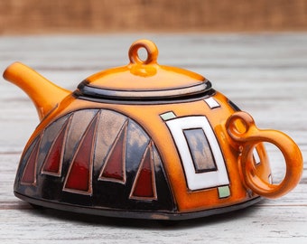 Small Teapot, Pottery Teapot, Ceramic Kettle, Handmade Teapot, Hostess Pottery Gift, Ceramic Tea Pots, Unique Tea Maker, Cute Teapot