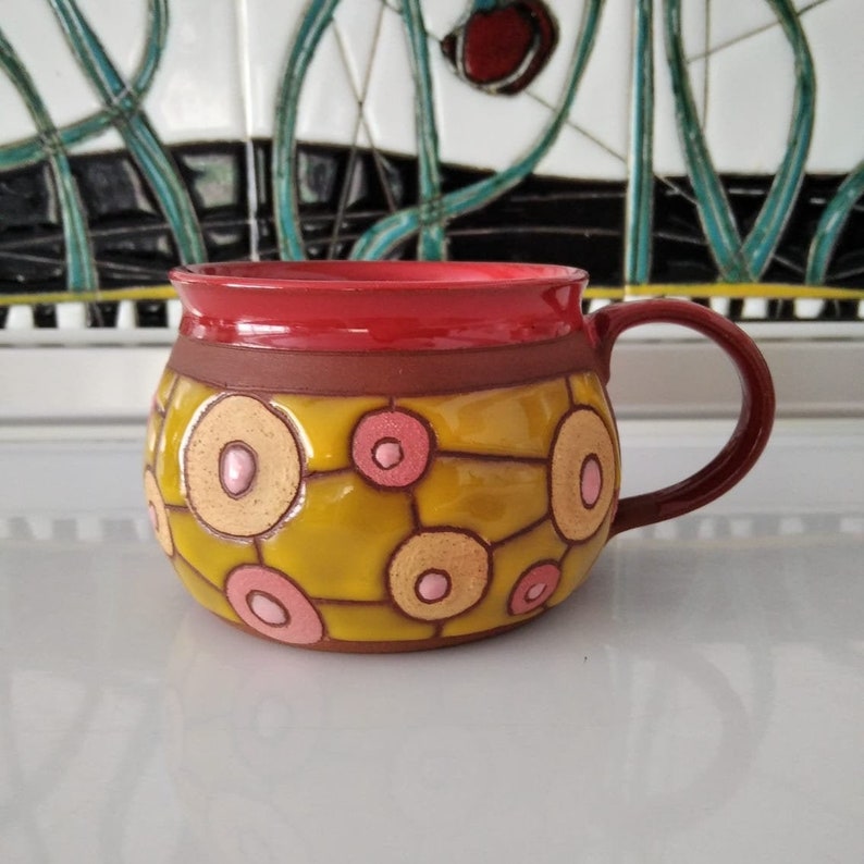 Keramik Kaffeetasse, Handgemachte Tasse, Keramiktasse handgemacht, Keramik Teetasse, Handgemachte Keramik, Einweihungsgeschenk, Keramik Kaffeetasse, Einzigartige Tasse Bild 1