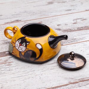 Handmade teapot, Pottery teapot, Tea set, Ceramic teapot, Tea accessories, Handmade family gift, Tea makers, Coffee set, Unique tea pot image 4