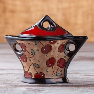 Sugar bowl with lid, Pottery sugar bowl, Handmade sugar keeper, Sugar container, Coffee Sets, Tea sets, Handmade ceramic bowls, Handmade box