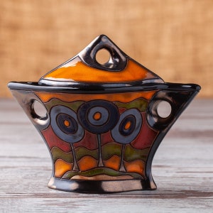 Pottery sugar bowl with lid, Unique sugar bowl, Ceramic sugar bowl, Handmade sugar keeper, Sugar box, Coffee Sets, Handmade ceramic bowl