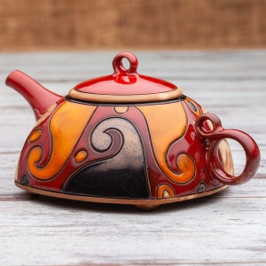 Handmade teapot, Pottery teapot, Ceramic tea pot, Tea accessories, Gift idea teapot, Handmade family gift, Tea makers, Tea and coffee set