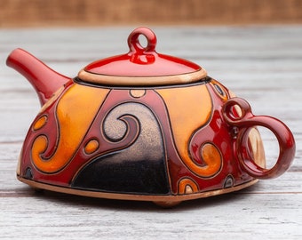 Handmade teapot, Pottery teapot, Ceramic tea pot, Tea accessories, Gift idea teapot, Handmade family gift, Tea makers, Tea and coffee set