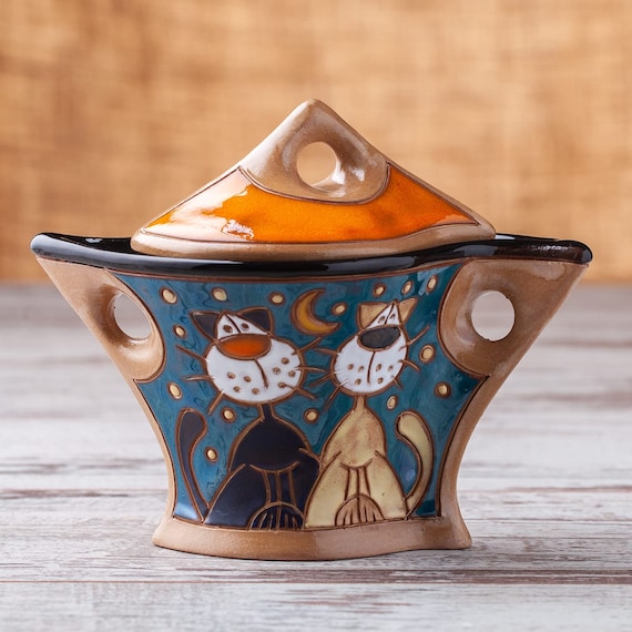 Sugar Bowl With Lid Handmade Sugar Bowl Pottery Sugar Bowl | Etsy