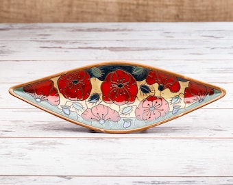 Handmade fruit bowl, Serving plate, Decorative plate, Handmade ceramic bowl, Modern ceramic plate, Hand painted fruit bowl, Home decor dish