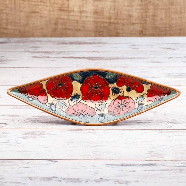 Handmade fruit bowl, Serving plate, Decorative plate, Handmade ceramic bowl, Modern ceramic plate, Hand painted fruit bowl, Home decor dish