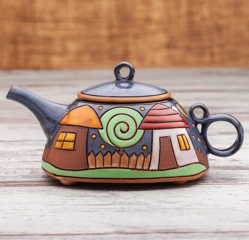 Teapot Handmade Teapot for One Ceramic Teapot Unique Etsy