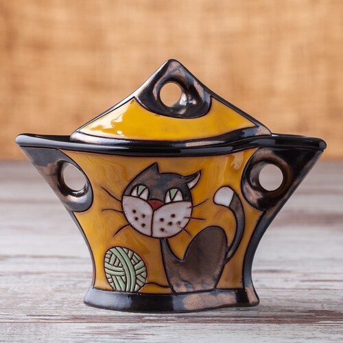 Ceramic Sugar Bowl Container With Lid Lidded Pottery Jar Etsy