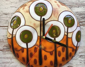 Handmade ceramic clock, Hanging wall clock, Wall decor, Unique wall clock, Wall clock modern, Wall clock hanging, Home decor, Pottery clock