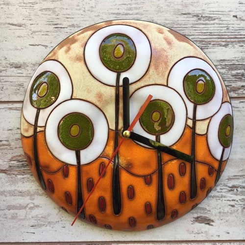 Handmade Ceramic Clock Hanging Wall Clock Wall Decor Unique Etsy