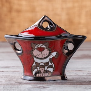 Handmade Ceramic Sugar Bowls, Unique Pottery Bowls, Ceramic Sugar Box, Storage jar, Lidded Jar, Handmade Sugar Keeper, Honey pot jar