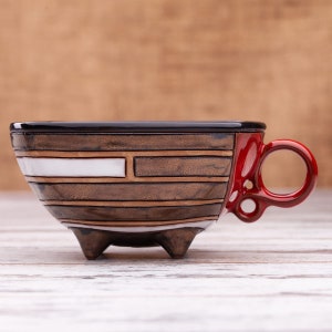 Tea cup handmade, Pottery cup, Ceramic mug, Modern coffee cup, Pottery handmade mugs, Unique ceramic cup, Coffee mug, Pottery tea mug