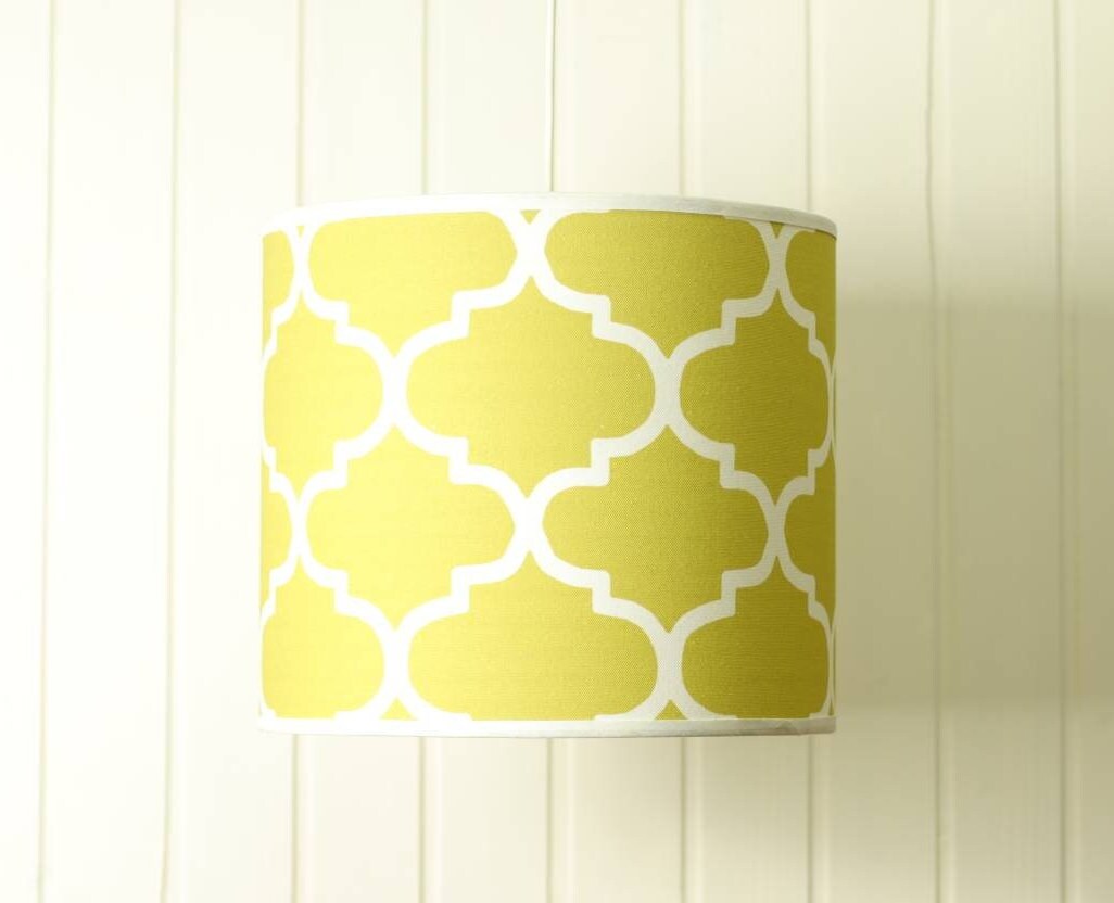 Yellow on sale geometric lampshade
