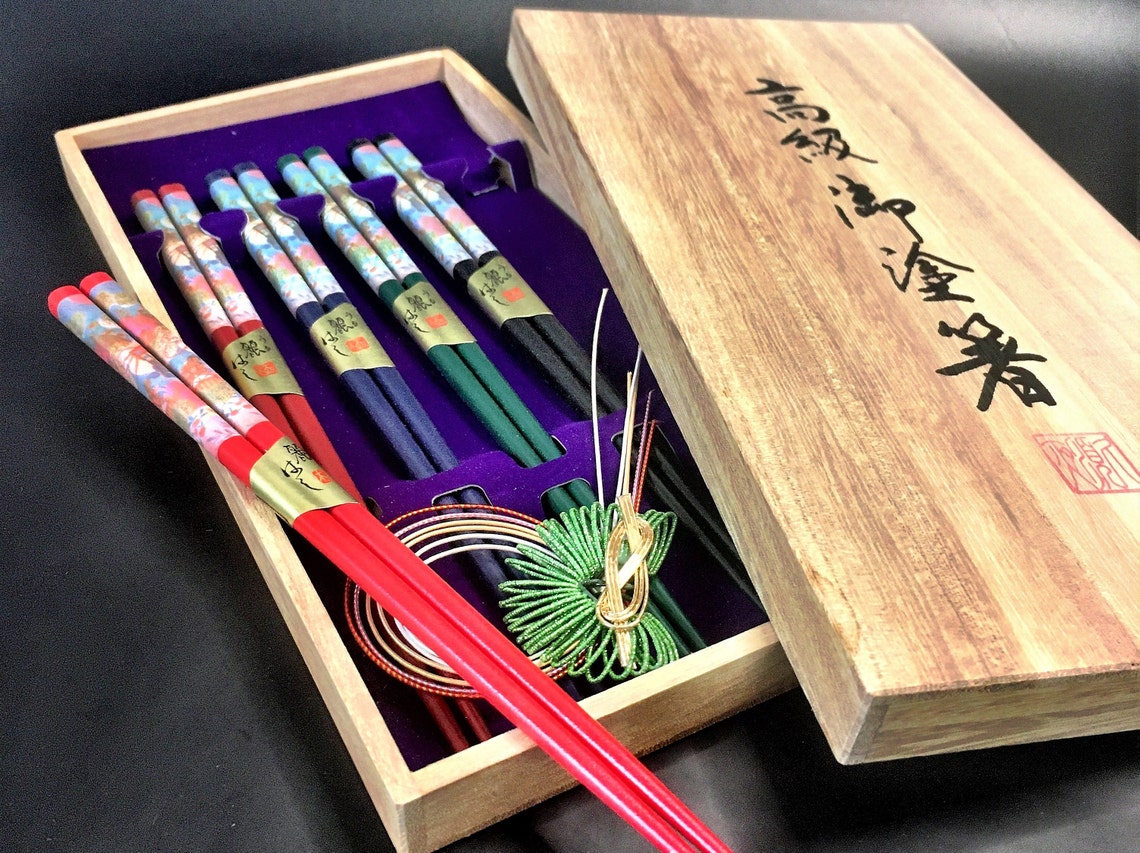 Fancy Chopstick Set Vintage Unused Gift Wrapped Etsy