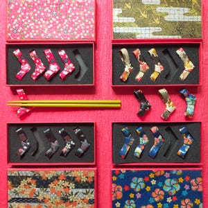 Fancy and Unique (4 sets/20 pcs) Chopstick Rests  handmade in Japan