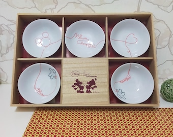 Disney Ceramic Plate (5pcs/set) Appetizer Plates With Gift Bag