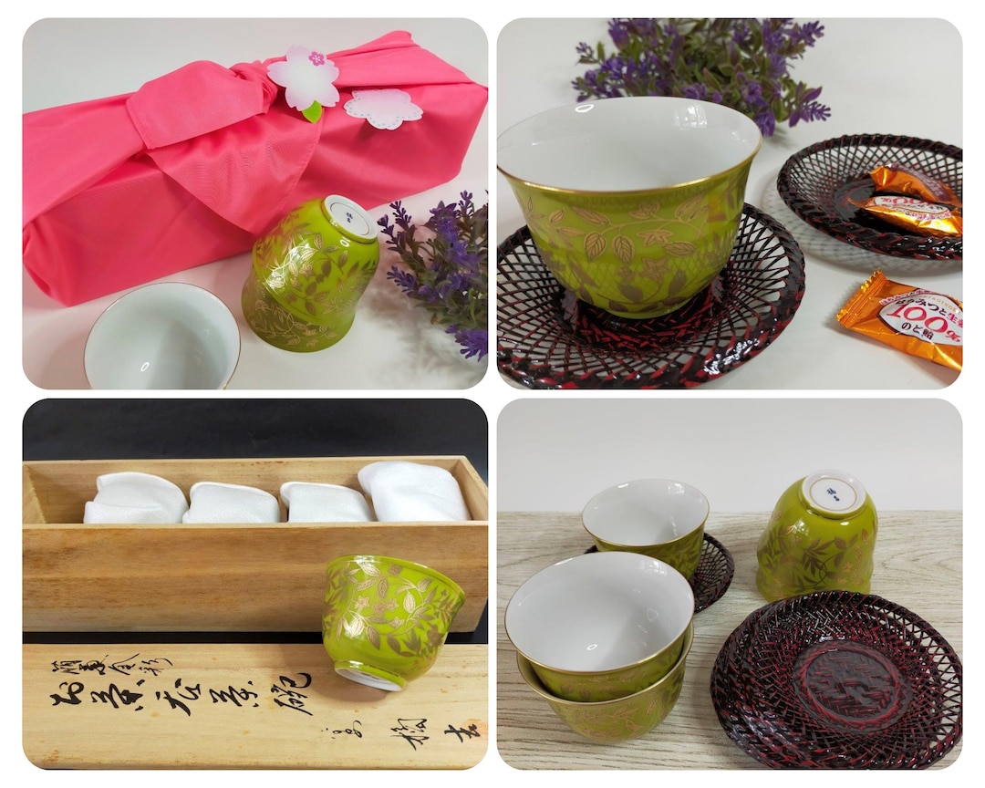 Fine Japanese Ceramic Tea Cups & Coasters 5 Pcs / SET Etsy