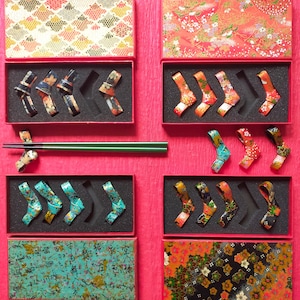 Fancy and Unique (4 sets/20 pcs) Chopstick Rests  handmade in Japan
