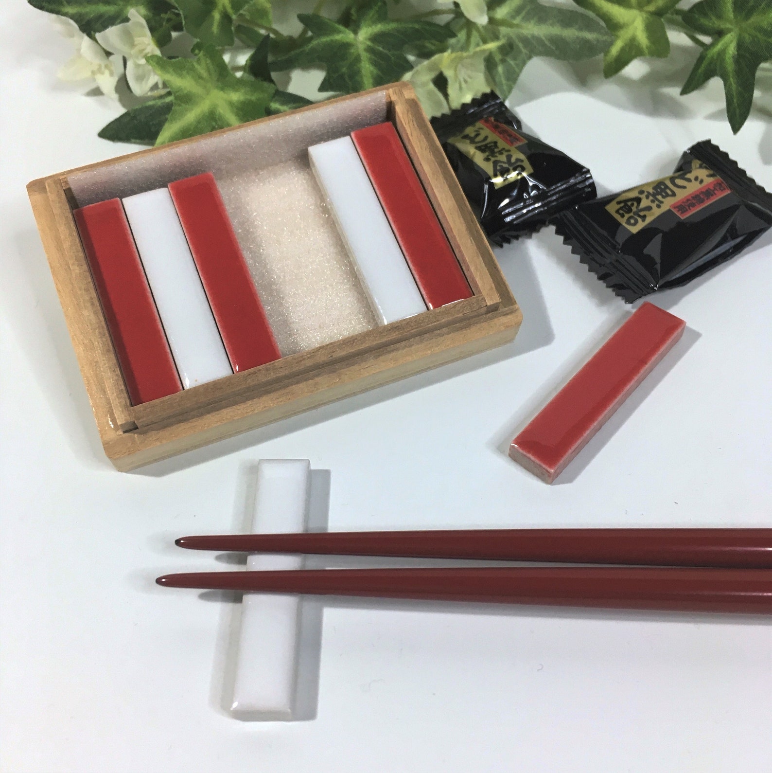Elegant Red and Bright Japanese Chopsticks Rests Brush Rests Etsy