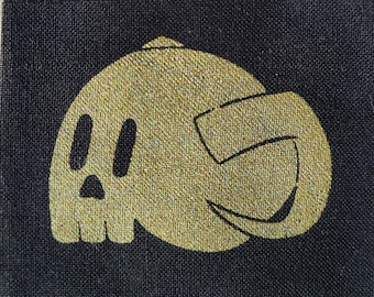 Patch sérigraphié Demon Skull - Encre dorée