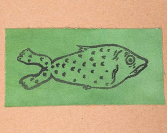 Normal Fish Screenprinted Patch