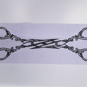 Scissor Screenprinted Patch - Black Ink