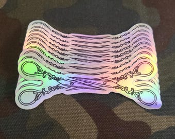 Scissor Holographic Sticker