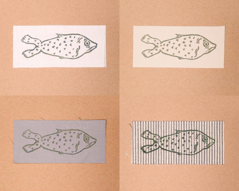 Fish patches in the colours White, Cream, Gray, and Stripes.