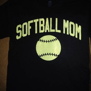 Softball mom glitter shirt