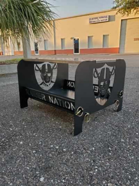 Raiders Portable Fire Pit Custom Fire Pit Etsy