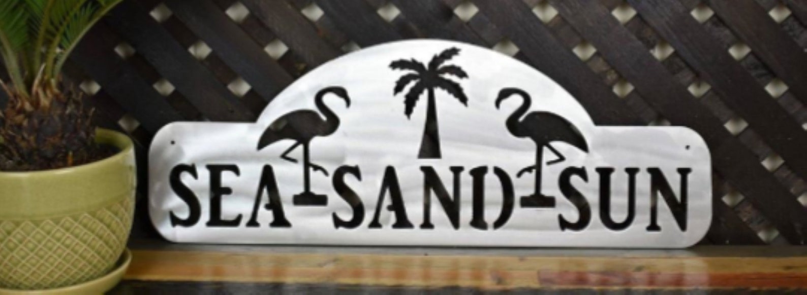 Sea Sand Sun Beach Metal Sign Beach Décor Metal Art Wall Etsy